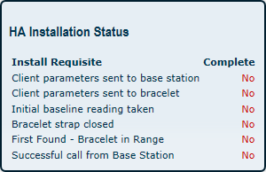 HA Installation Status Pop Up