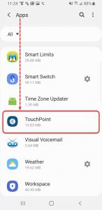 Android apps TouchPoint