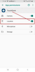 Android phone App permissions Location on