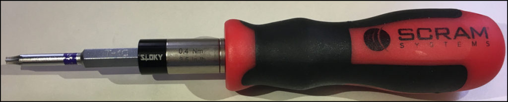 SCRAM red-handled T10 screwdriver