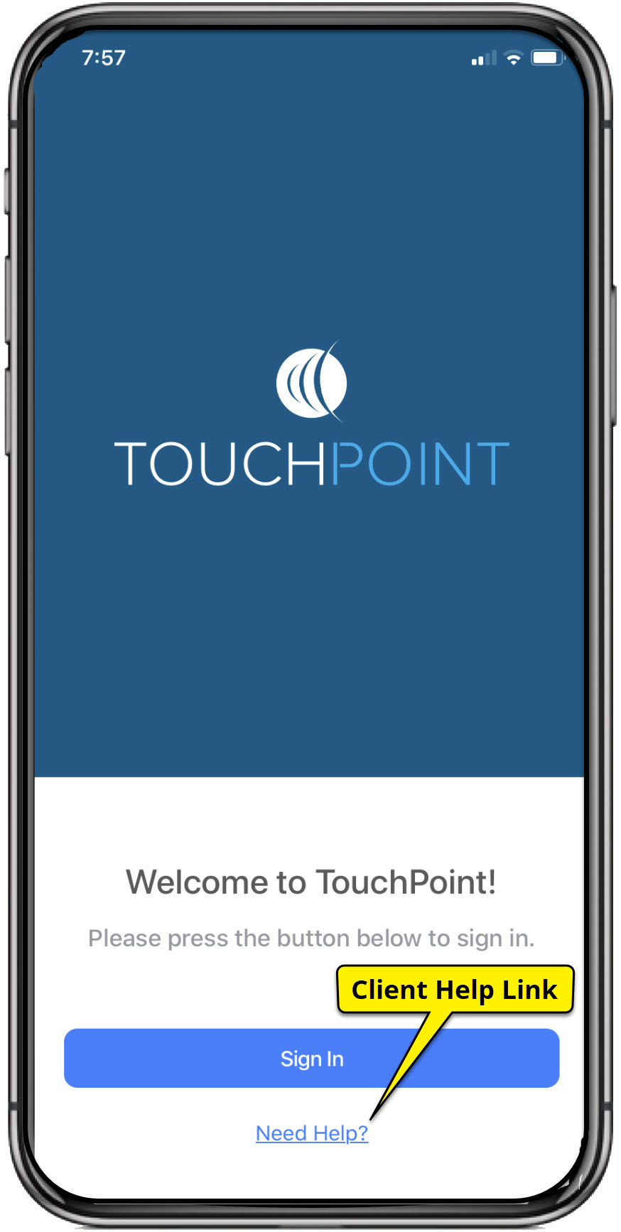 SCRAM TouchPoint App Sign In