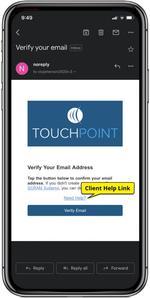 TouchPoint Verify Email