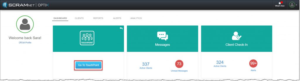 SCRAM Optix Dashboard
