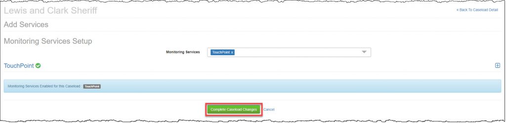 Caseload Detail page