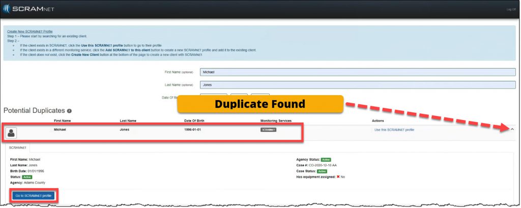 Create new SCRAMNET Profile
