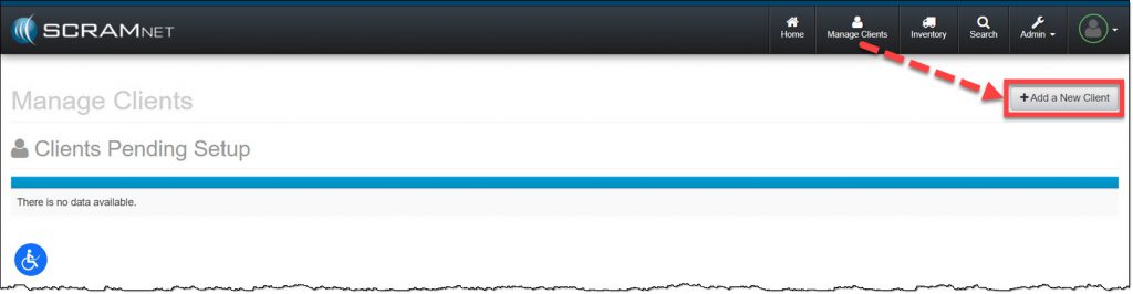 SCRAMNET Manage Clients page