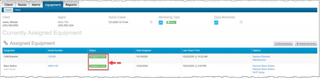 SCRAMNET Client Equipment Page