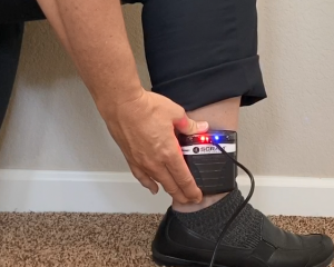 Image of placing the direct connect tool on the bracelet