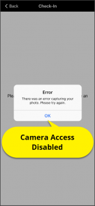 TouchPoint Client Application Check-In Error Message