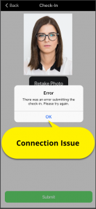 TouchPoint Client Application Check-In Error Message