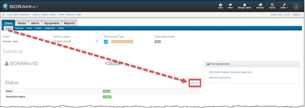 SCRAMNET Client page