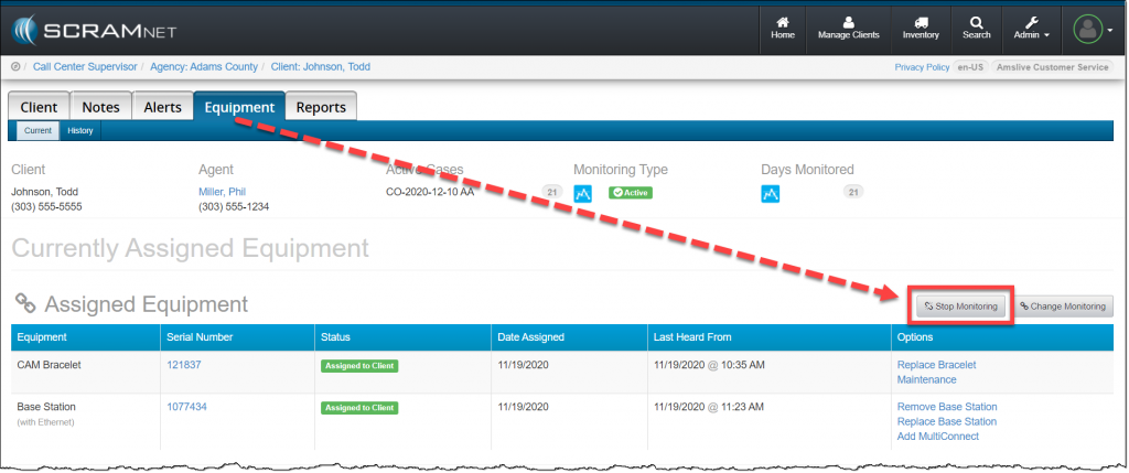 SCRAMNET Equipment page