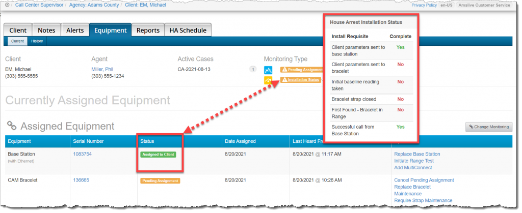 Base station assigned and base station 2 requisites complete