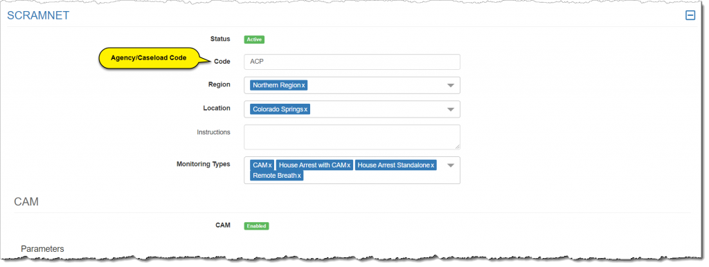 Manage Caseload: adding SCRAMNET caseload details.