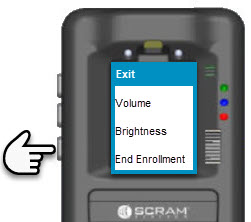Image of Menu being displayed