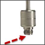 Recycling Tool centerpunch fully retracted. 